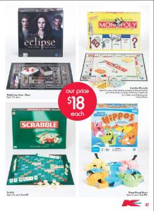 Kmart Toy catalogue board games page